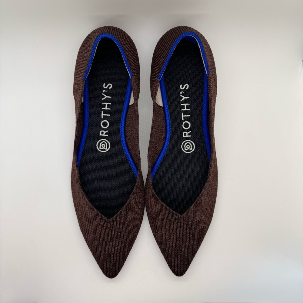 Rothy’s The Point Flat Size 8.5 Truffle Python - Picture 2 of 7